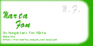 marta fon business card