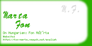 marta fon business card